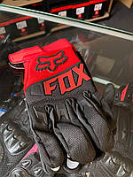 Кроссовые мотоперчатки FOX красные