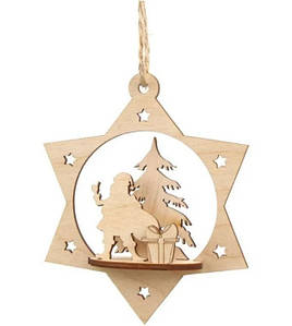 3D міні-композиція заготовка для декорування Rosa Дід Мороз з подарунками 12х10 см