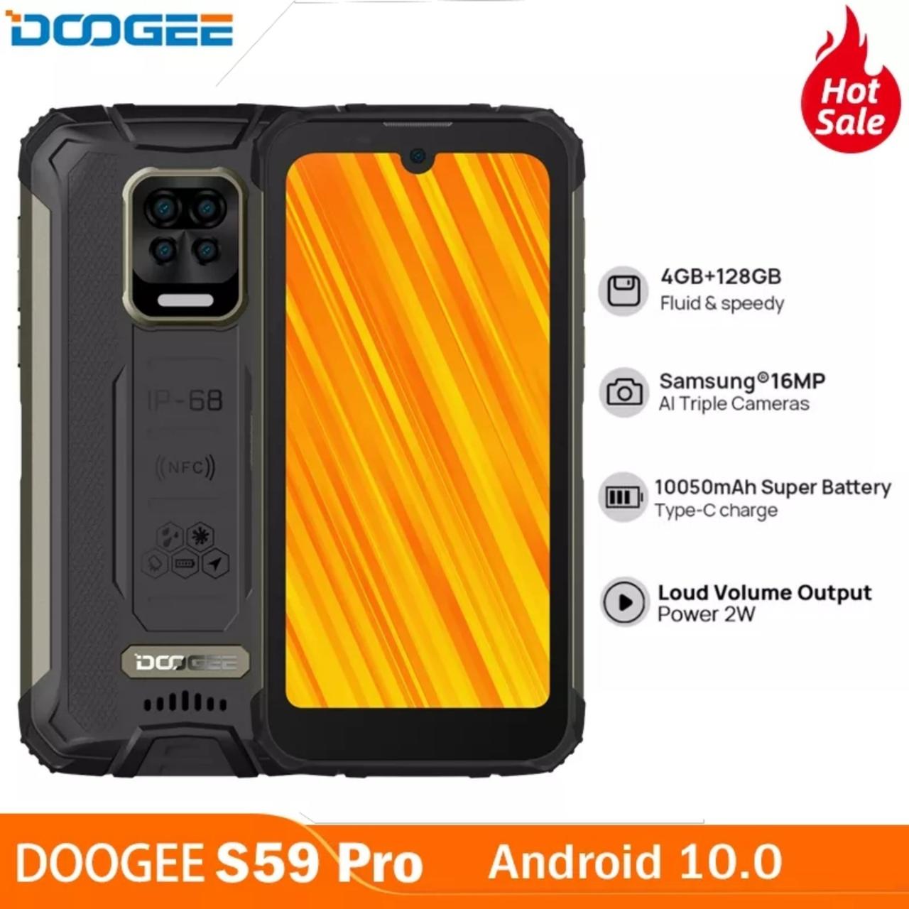 Смартфон Doogee S59 Pro Black 4/128Gb 10050 mAh IP68/IP69K NFC 5,7" НОВИНКА!