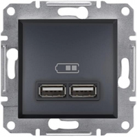 Розетка USB Schneider Electric Asfora Антрацит A 2.1 EPH2700271