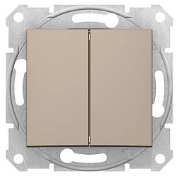 Sedna вимикач 2-клавішний прохідний титан Schneider Electric, SDN0600168