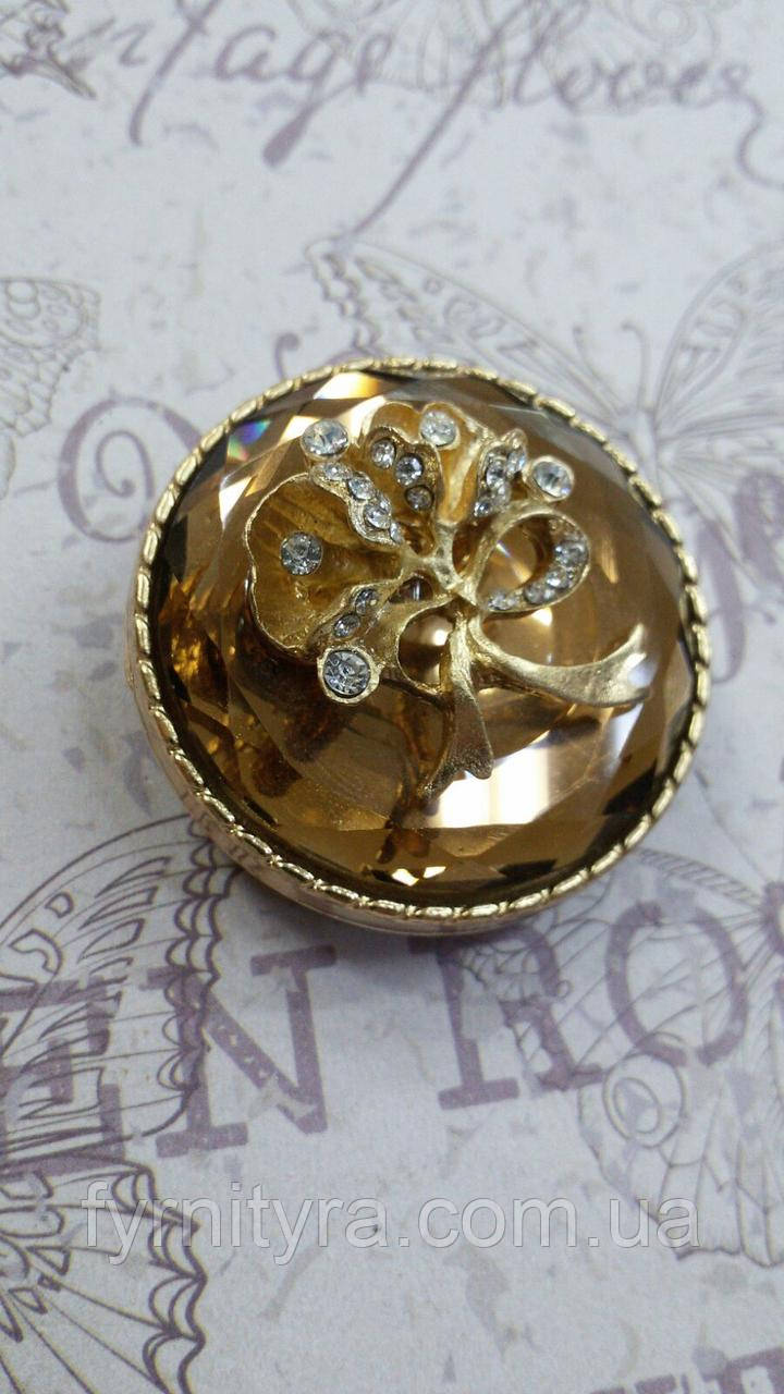 Шубна ґудзик 38mm, gold, №033, фото 1