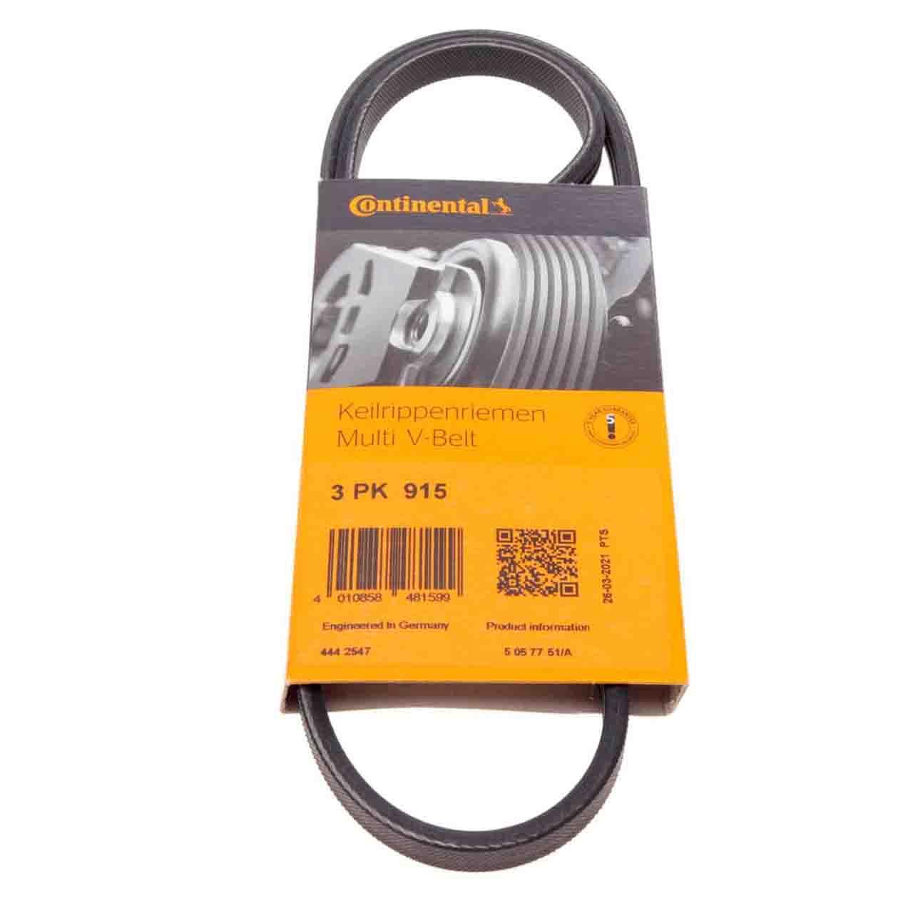 Ремінь 3PK915 Contitech (Німеччина) генератора поліклинові | многоручейковый 3РК 915