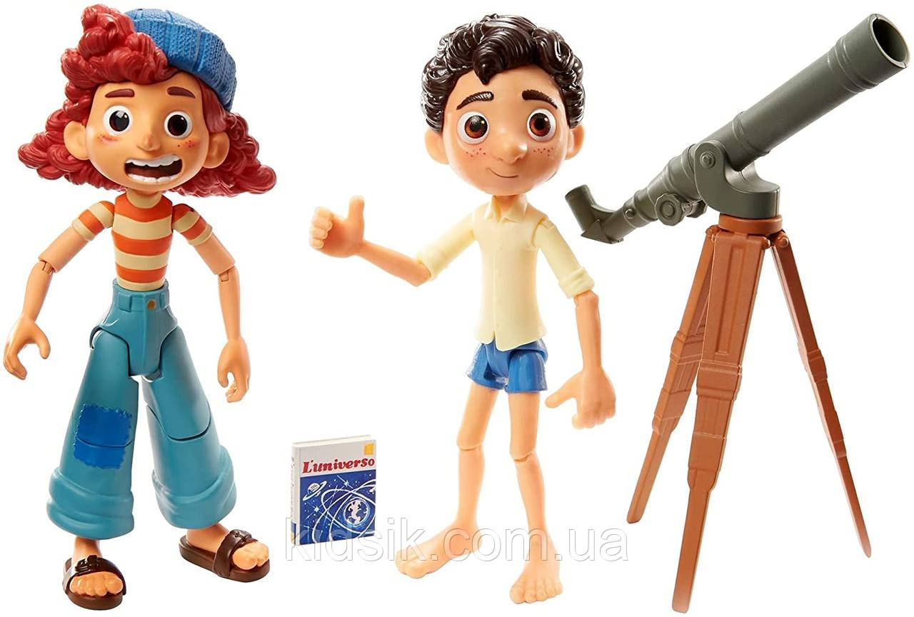 Набір фігурок Лука та Джулія з телескопом із мультфільму "Лука" Luca Paguro & Giulia Posable Disney
