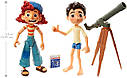 Набір фігурок Лука та Джулія з телескопом із мультфільму "Лука" Luca Paguro & Giulia Posable Disney, фото 2