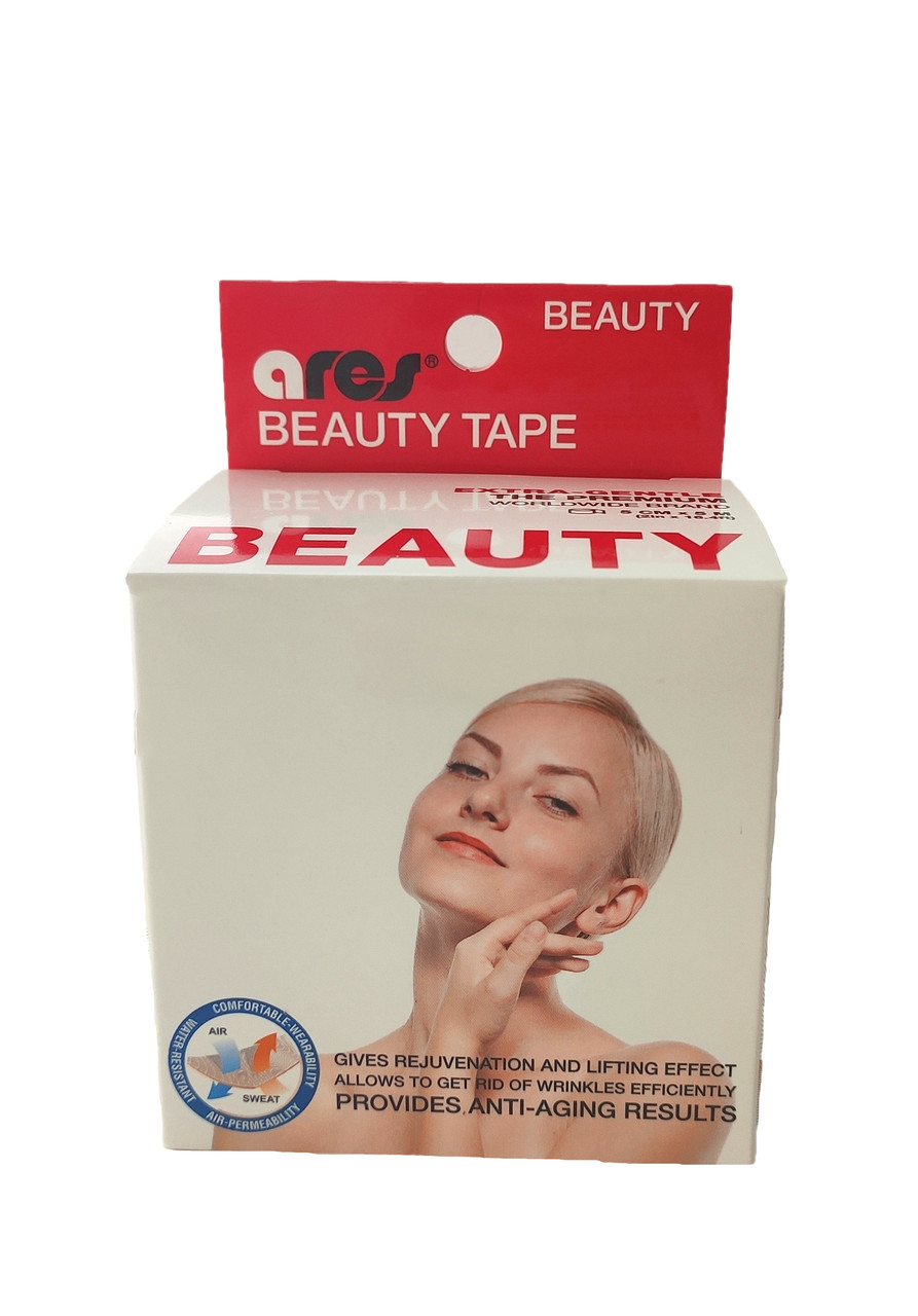 Кінезіологичний тейп для обличчя Ares Beauty Tape 5м, білий