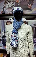 Комплект Шапка - Шарф Pulltonic Сніговик на ковзанах