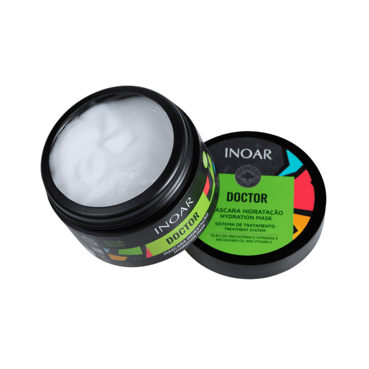 Ліпідка маска-підложка із Маслом Льону та Вітамін Е, Inoar Doctor Hydration Mask, 250 g, фото 1