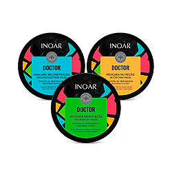 Маски для реконструкції волосся Іноар Доктор, Inoar Doctor, 3х250 g