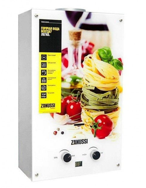 Колонка Газовая Zanussi GWH 10 Fonte Glass La Spezia — Купить Недорого ...