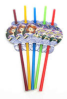 Коктейльні трубочки з гофрою "Софійка Прекрасна". В упак: 10шт. Розмір: 21см. Діаметр: 5 мм.