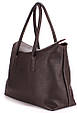 Кожаная женская сумка POOLPARTY SENSE sense-brown коричневая, фото 3