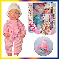 Детский писающий пупс девочка игрушка с горшком и бутылочкой аналог Baby Born, функциональная кукла младенец