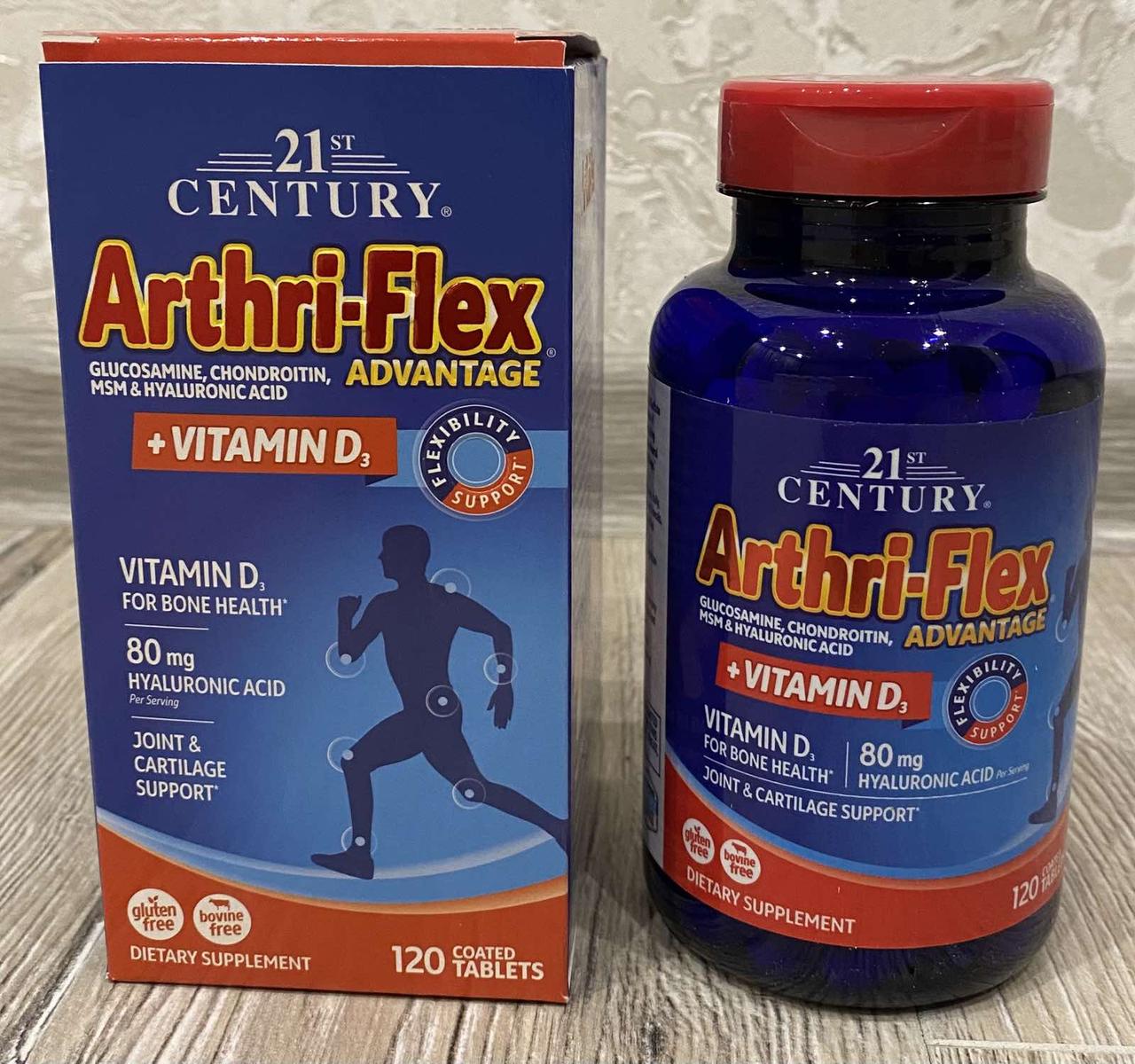 Arthri-Flex Advantage + Vitamin D3 - 120 таблеток - 21st Century ( Для суглобів c вітаміном D3 21 Сенчури )