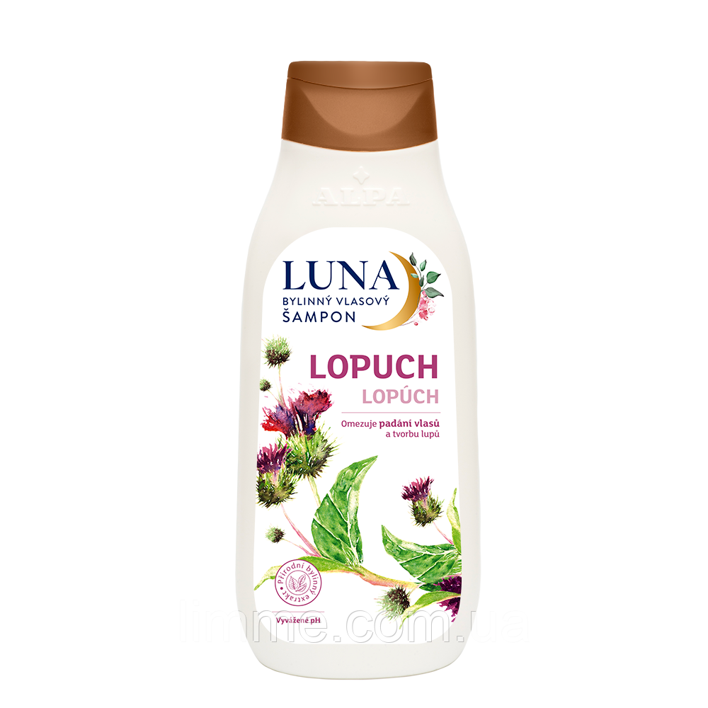 Шампунь проти випадіння волосся Alpa Luna Lopuch 430 мл (Лопух)