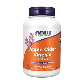 Яблучний оцет Now Foods Apple Cider Vinegar 450 mg (180 veg caps)