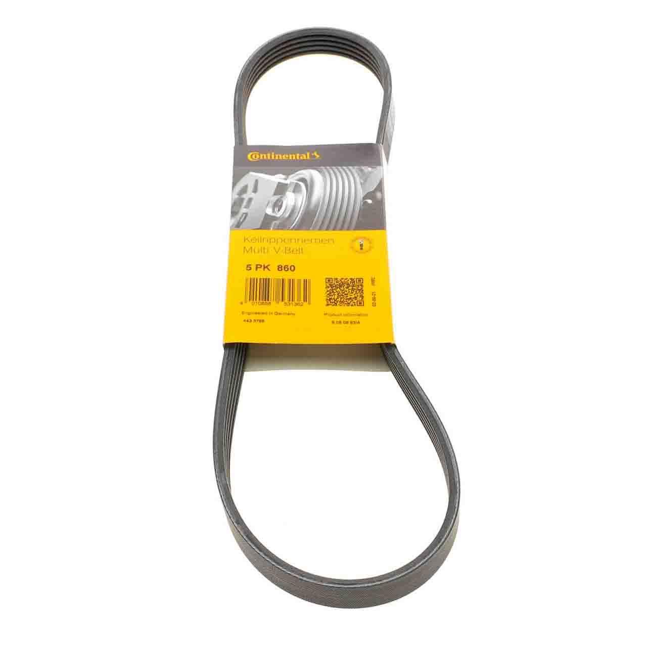 Ремінь 5PK860 Contitech (Німеччина) генератора поліклинові | многоручейковый 5РК 860