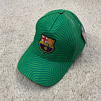 Футбольная кепка Барселона с сеточкой зеленая