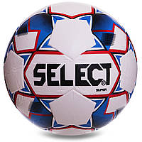 М'яч футбольний SELECT BRILLANT SUPER FB-0550 №5 PVC клеєний білий-синій