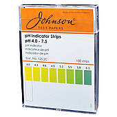 Індикаторні смужки на pH 4.0–7.5 JTP pH Indicator Strips (125.2 C, 100 шт.)