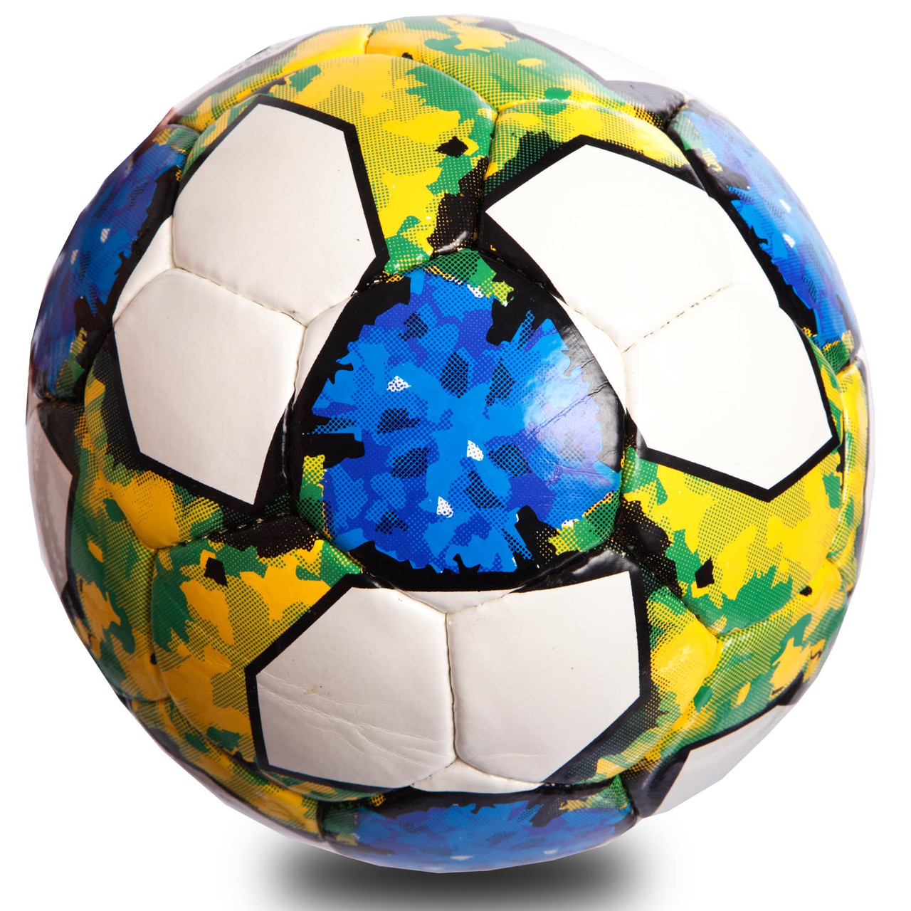 М'яч футбольний MATSA FB-0712 №5 PU білий-синій-зелений, фото 1
