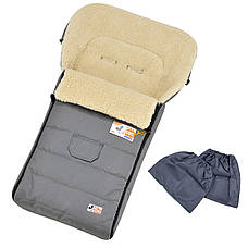 Комплект 2в1 муфти та конверт Mini For Kids чохол на овчині в коляску чохол у люльку конверт на санки, фото 4