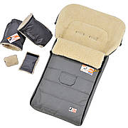 Комплект 2в1 муфти та конверт Mini For Kids чохол на овчині в коляску чохол у люльку конверт на санки