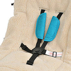 Комплект конверт-чохол і муфти Maxi Максі чохол на овчині в коляску чохол на люльку конверт на санки, фото 4