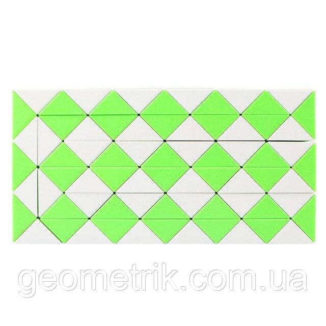 QiYi Rubik's Snake 72 pcs green | 126 cm | Змійка Рубіка 72 елементи | зелена | 126 см, фото 1