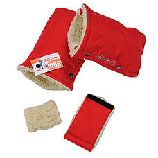 Комплект 2в1 муфти та конверт Mini For Kids чохол на овчині в коляску чохол у люльку конверт на санки, фото 4