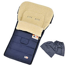 Комплект 2в1 муфти та конверт Mini For Kids чохол на овчині в коляску чохол у люльку конверт на санки, фото 3