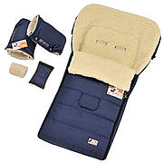 Комплект 2в1 муфти та конверт Mini For Kids чохол на овчині в коляску чохол у люльку конверт на санки