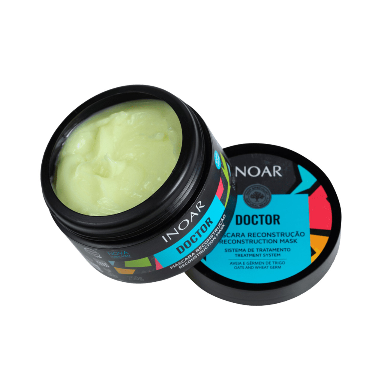 Протеінова маска - підложка із протеїнамі зародків Овса та Пшениці, Inoar Doctor Reconstruction Mask, 250 g, фото 1