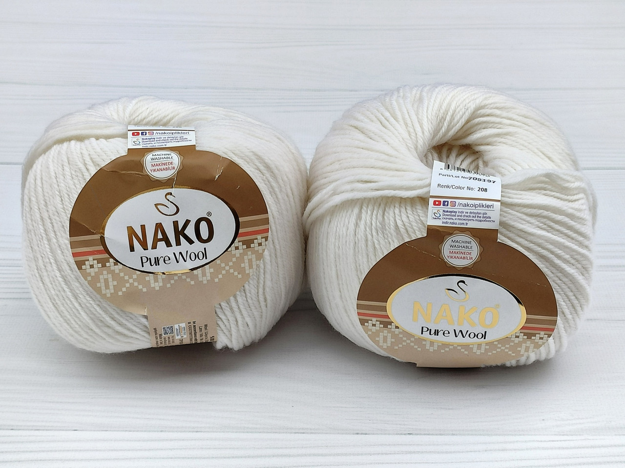 Nako Pure Wool - 208 світло-молочний