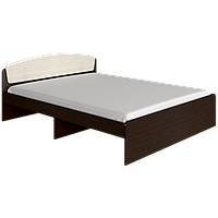 Кровать двуспальная Астория ДСП сонома + трюфель Эверест (160х200х79 см) венге темный дуб + молочный