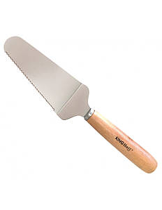 Лопатка-нож для сервировки и нарезки пиццы с деревянной ручкой Kinghoff KH-1557