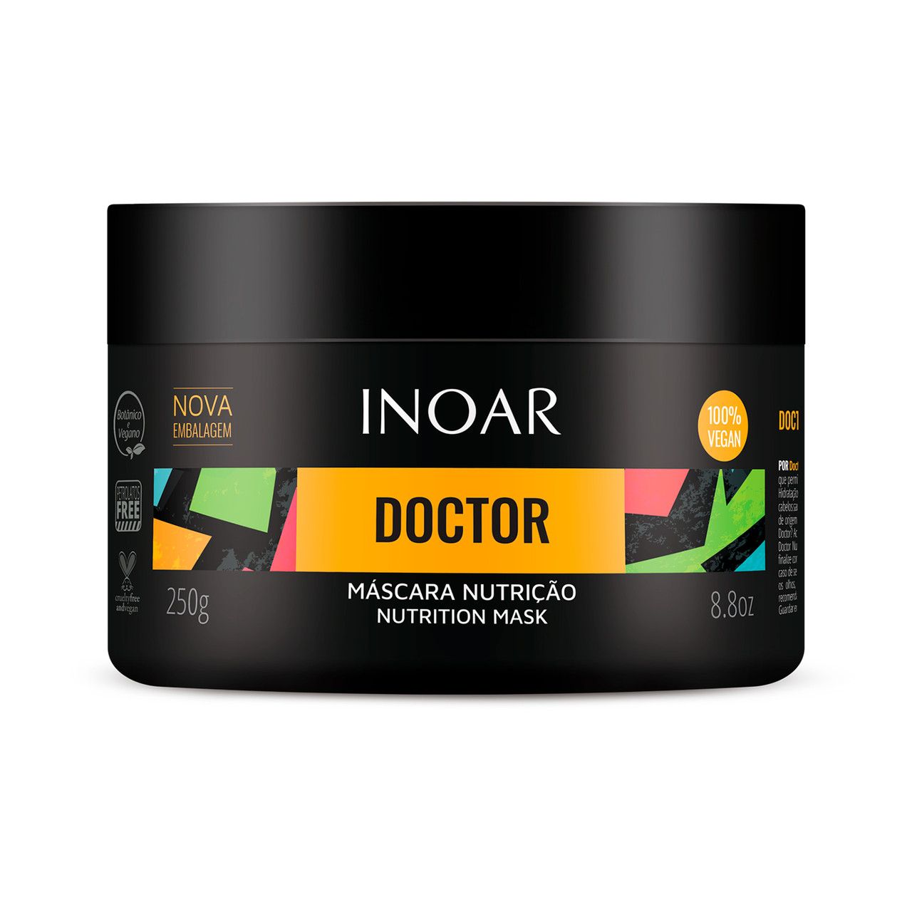 Лікування волосся Масло Кокоса и Аргани Маска Inoar Doctor Nutrition Mask, 250 g