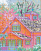 Набір для вишивання за нанесеною на канву схемою "Lake house". AIDA 14CT printed 44*33 см, фото 6