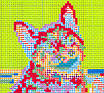 Набір для вишивання за нанесеною на канву схемою "Three cats". AIDA 14CT printed 34*26 см, фото 6