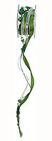 Декоративна стрічка новорічна, 3 м, Melinera, зелений-білий