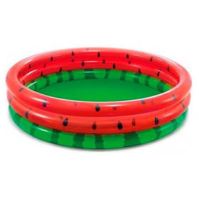 Басейн дитячий надувний Intex Кавун 168x38 см Різнобарвний (58448)