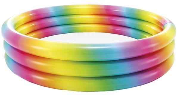 Басейн дитячий надувний Intex Райдужне омбре 168x38 см Різнобарвний (58449), фото 1
