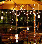 Гірлянда штора LED кульки Wi-garland гірлянда на вікно 3,5 м. Білий теплий, фото 5