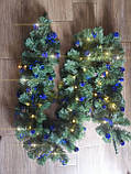 'Гірлянда з хвої 3 метри , з декором, +підсвічування led гірлянда новорічна, фото 2