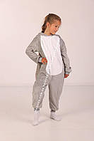 Кигуруми пижама Зайчик домашняя тепла kigurumi для детей и взрослых плюшевая и мягкая серый (1067/2029)