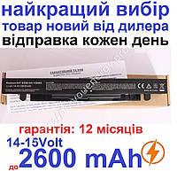 Акумулятор батарея Asus асус A41-X550 A41-X550A 2600mAh Чорный для ноутбука