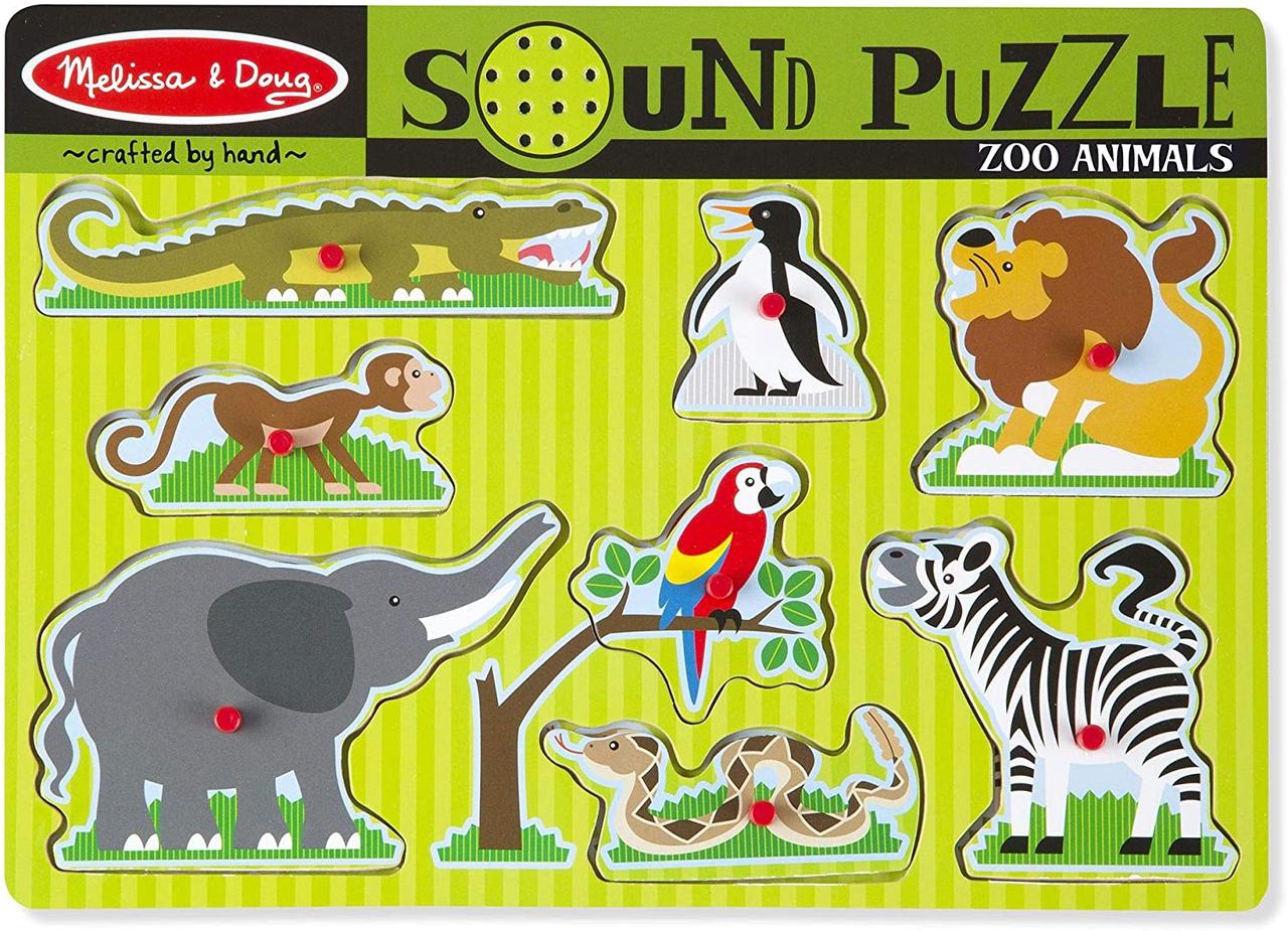 Звукова рамка-вкладиш "Зоопарк" Melіssa & Doug ( sound puzzle zoo animals )