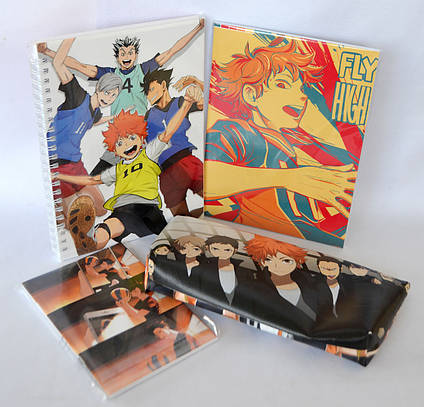 Набір "Волейбол": Скетчбук, зошит, блокнот і пенал / Haikyuu