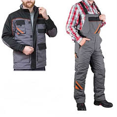 Спецодяг утеплена роба зимова тепла куртка та напівкомбінезон робоча уніформа для будівництва захисний костюм для робітників