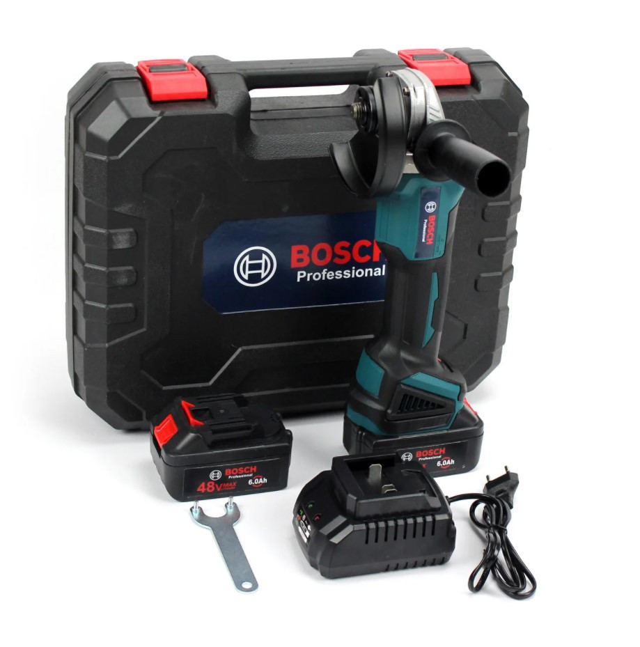 Акумуляторна болгарка Bosch GWX 48V-10C (48V, Ø125 мм). УШМ Бош, кутова шліфувальна машина, турбінка